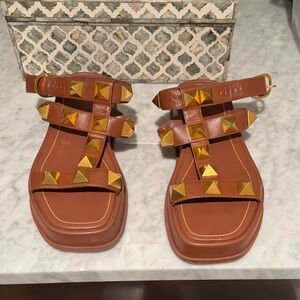 Studded Brown Sandals